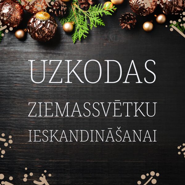 Uzkodu galds Ziemassvētku ieskandināšanai 